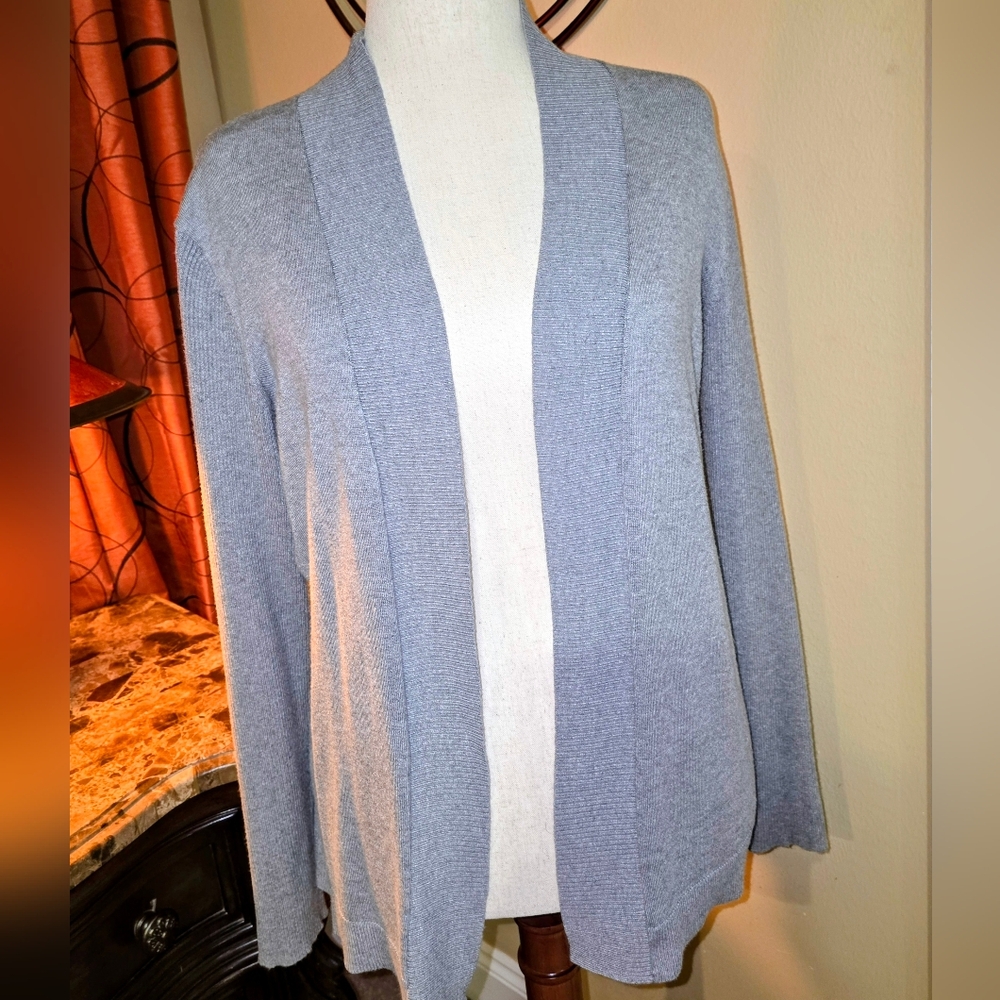 Faded Glory Women's Light Gray Cardigan Junior XL EUC